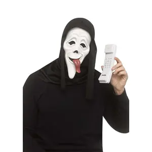 Adult Ghost Face Wassup! Mask & Phone Costume Kit