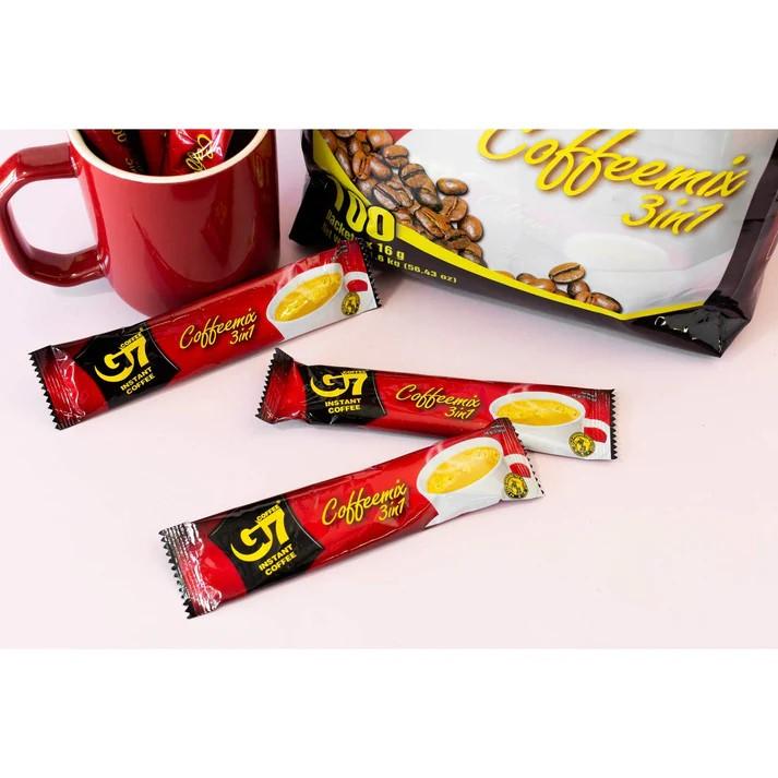 G7 Instant Coffee 3 in 1 Coffee Mix, 100 packets(servings)per Bag - Popular Vietnamese Coffee