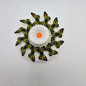 3D Printed Zoetrope - Monarch Butterfly Flight Animation Spinner (animation only viewable through methods in description)