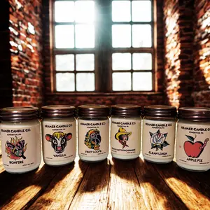 Kramer Candle Co. 100% Soy Wax Candles Vegan - Bonfire | Vanilla | Fruit Loops | Cocoa Butter | Clean Linen | Apple Pie - Scented Aromatherapy Candles