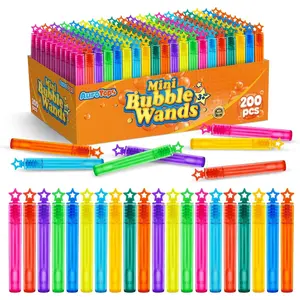 200 Pieces Mini Bubble Wands,Bubble Party Favors Assortment Toys for Kids,Themed Birthday, Halloween, Goodie Bags, Carnival Prizes, Wedding, Bubble Maker Toys for Kids,Outdoor Gifts for Girls & Boys