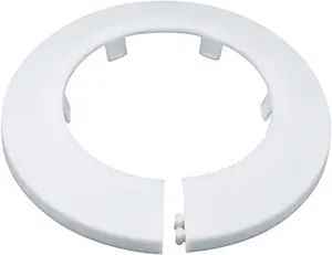 Fit 0." Outer Diameter Flange Water Pipe Cover Decoration White Pipe Cover Radiator PP Plastic 12mm Escutcheon  for Wall Pipe Tube Decoration 1 count