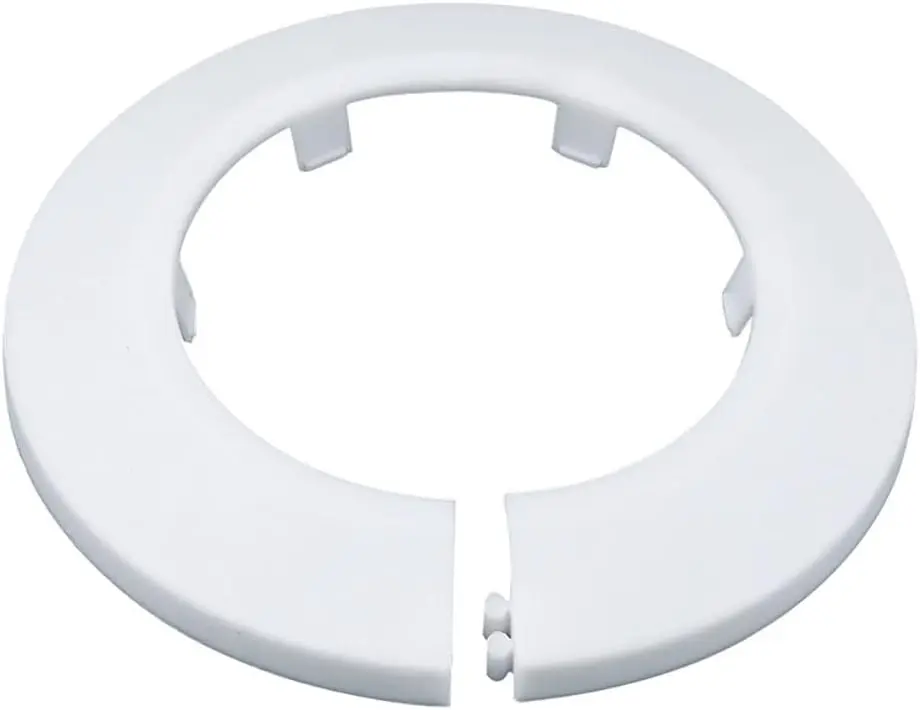 Fit 0." Outer Diameter Flange Water Pipe Cover Decoration White Pipe Cover Radiator PP Plastic 12mm Escutcheon  for Wall Pipe Tube Decoration 1 count