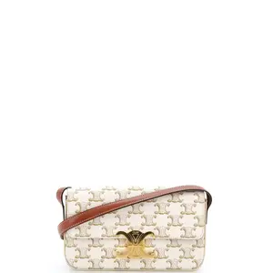 Pre-owned Celine Canvas Coated Shoulder Bags Triomphe East West Shoulder Bag Triomphe Coated Canvas by Rebag
