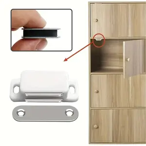 20-Piece Wall-Mounted Magnetic Locks, Ideal for Cabinet Doors, Drawers, Blinds, Easy Installation, Includes Wall-Mounted Magnetic Locks