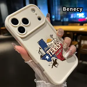 Texas Spirit Icon Pattern TPU Phone Case for iPhone 17 Pro Max 16 15 14 Plus 13 12 Mini 11 XR X XS Air E Shockproof Full Camera Protection Durable Slim Silicone Cover Smartphone Casing