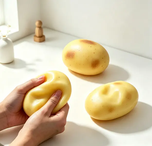 2.56 Inch Mini Non Rebound Potato Squishy Toy, Squeeze Fidget Ball, Stress Relief Sensory Toy For Dailylay