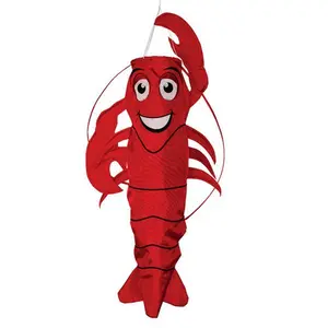 In the Breeze 3D Lobster Windsock 5010 - 35x18 Inch Weather Resistant Outdoor Decoration with Snap Swivel for Easy Hanging Coastal Ornaments