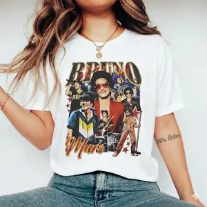 Bruno T-Shirt, The Romantic Tour Vintage Rap Sweatshirt, 90s Retro Music Merch Tee, Fan Mars Gift