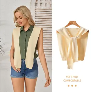 Over The Shoulder Sweater   Shawl Wraps Knit Shawl Sweater Scarf With Sleeves Sweater Wrap  For Women And Men  Decorative Clothing Fashion Beige Knitted Shawl