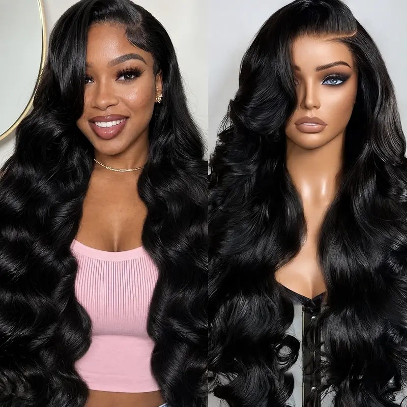Black Women's 22in Unprocessed Human Hair Wig, 13x4 HD Transparent Lace Frontal, 180% Density - Deep Wave/Straight Styles, Natural Curls, Wave Pattern, Female-Focused, $68.89 for 1 Unit, Deep Wave Wig, Wigs Human Hair