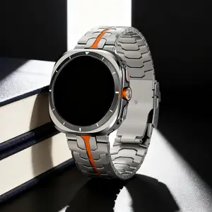 Stainless Steel Men Strap for Samsung Galaxy Watch Ultra 2025 Business Bracelet for Samsung Galaxy Watch Ultra 47mm Camping WatchBand Smart Watch Straps Smartwatch Strap Smart Watch Accessories