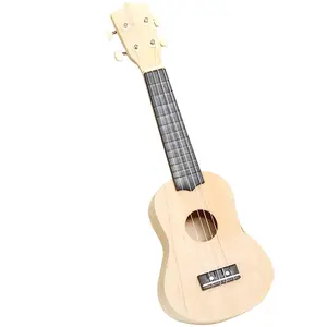 21 Inch Round Diy Ukulele Kit Hand Made Instrument Material Pack Wooden Assembly Set Kids Crafts Musical Instruments Ukulele