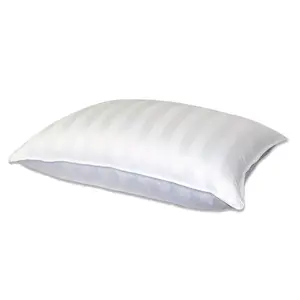 Supreme Cotton Damask Down Pillow (Standard/Queen) White - Blue Ridge Home Fashions: 350 Thread Count, Duck Feather & Down Fill