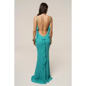 Teal Midnight Romance Maxi Dress