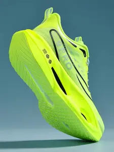 Unisex Fluorescent Green Knob Versatile Commuter Athletic Sports Shoes, Knob Convenient Wear, Anti-Slip Wear-Resistant Outsole, Breathable Flyknit Non-Stuffy, Athletic Walking Sneaker