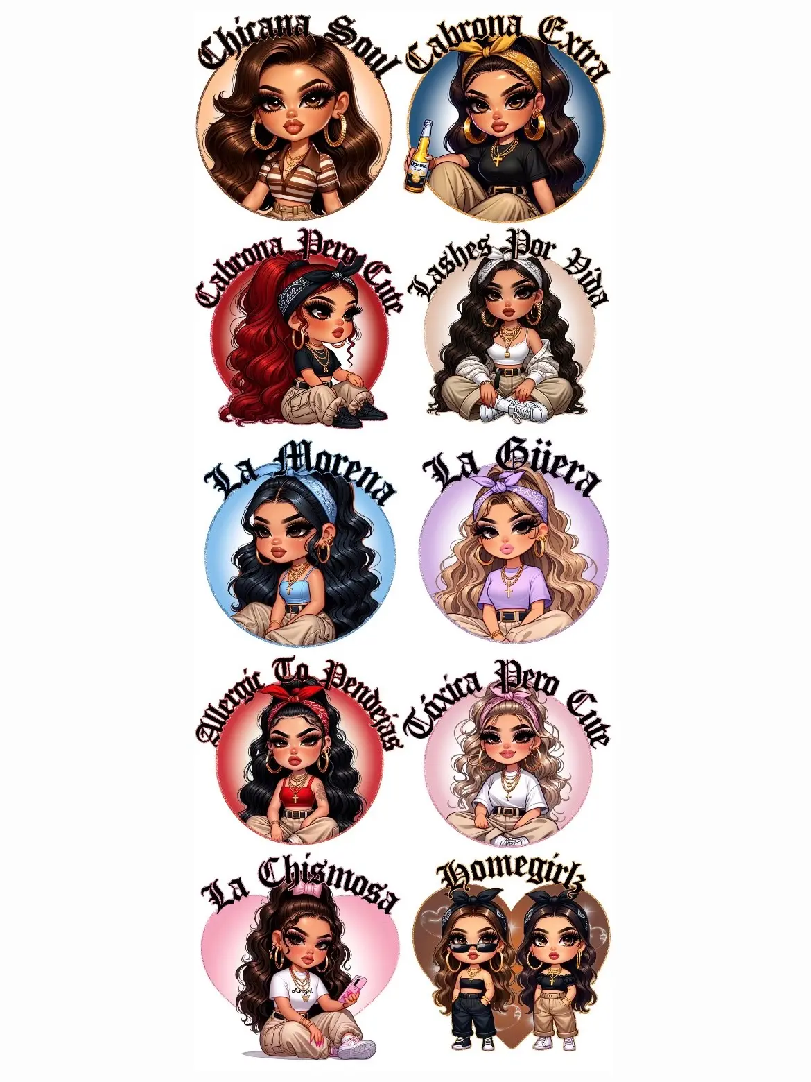 ready to ship chicana soul gangsheet