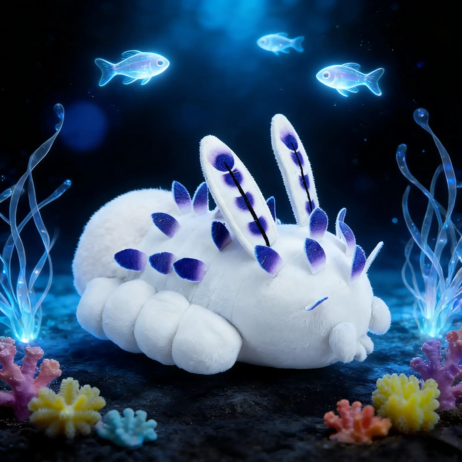 Healing-Themed Sea Bunny Plush Toy, Cute Sea Slug Doll, Marine Animal Plushie, Children's Room Decoration, Comforting Gift, Soothing Stuffed Doll, Soft Adorable Stuffed Doll, Animal-Shaped Pillow, Bedside Companion For Dorm Rooms, Cuddly stuffed animal
