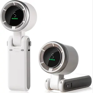 Portable Handheld Mini Turbine Fan, USB Rechargeable Travel Neck Fan, 5 Speed Settings, 15000 Rpm, up to 12 Hours Battery Life, Rechargeable Personal Fan