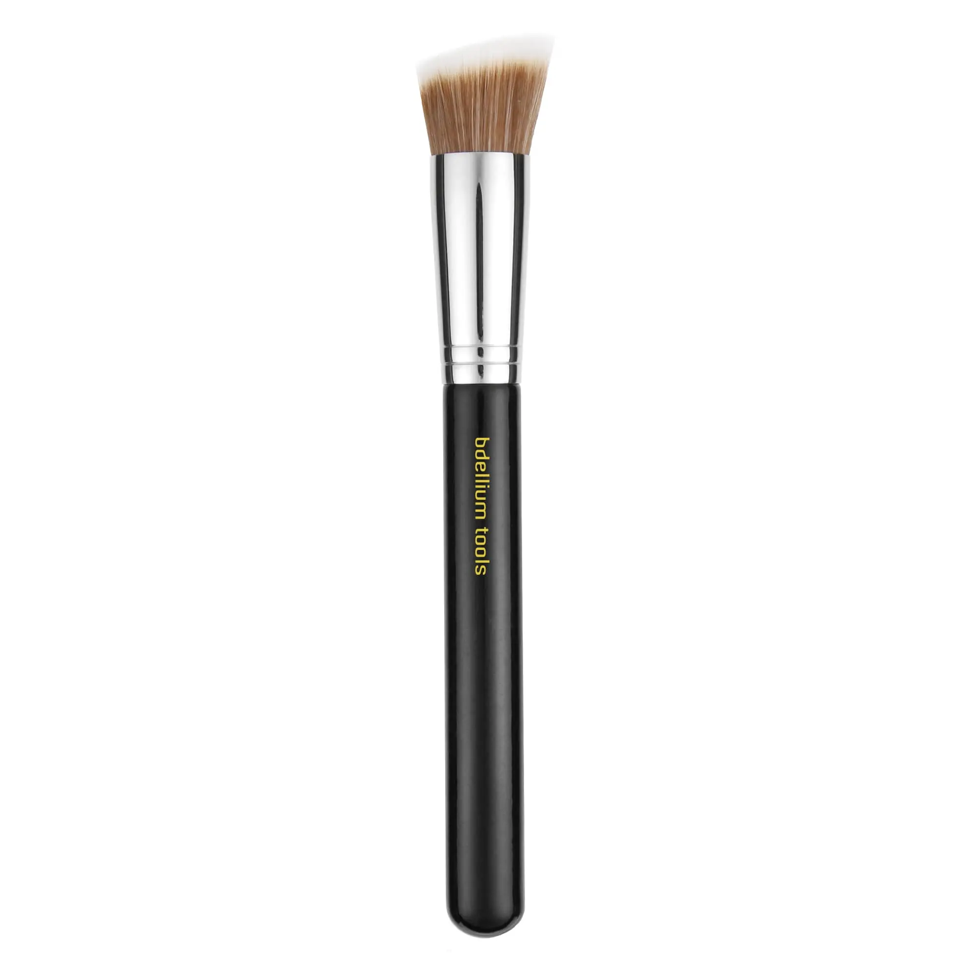Bdellium Tools Professional Makeup Brush - Maestro 954 Duet Fiber Slanted Kabuki for Stippling, Buffing, and Blending