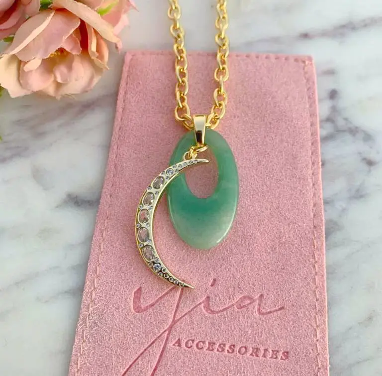Gold Filled Beaded Necklace for Women, Dainty Natural Stone with Cubic Zirconia, Adjustable 20-22 Inch, Women's Fashion, Fashion Jewelry Accessories, Casual Style Necklaces, Dainty Boho Necklace, Decorative Necklace