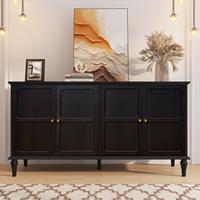 Black four-door cabinet