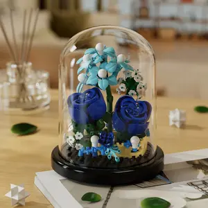 Micro-particle eternal rose Valentine's Day Teacher's Day rose building block flower educational assembly building block toy Children's Educational DIY Toys Desk decor accessories