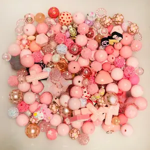 Bead Soup Pink Bethie 3mm+ Large Hole Bead Mix Acrylic & More for Jewelry Making Pens Keychains & Large Hole Projects