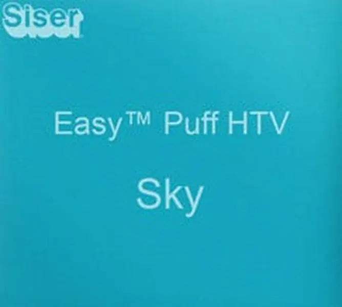 Siser Easy Puff 12 Inches HTV - Sky Blue, 140 Microns Thick 3D Puffed Textured Look Heat Transfer Vinyl with Pressure-Sensitive Carrier for Lettering, Garment DIY Designs (Toys & Hobbies, Scrapbooking & Stamping)