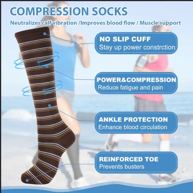 MhzyCaus 6 Pairs Compression Calf Socks for Men and Women Breathable Quick Dry Anti Odor Lightweight Athletic Socks for Running Hiking Gym Yoga Work Travel and Everyday Wear unisex compression sock MhzyCaus 6 Pairs Compression Calf Socks for Men and Women Breathable Quick Dry Anti Odor Lightweight Athletic Socks for Running Hiking Gym Yoga Work Travel and Everyday Wear unisex compression sock