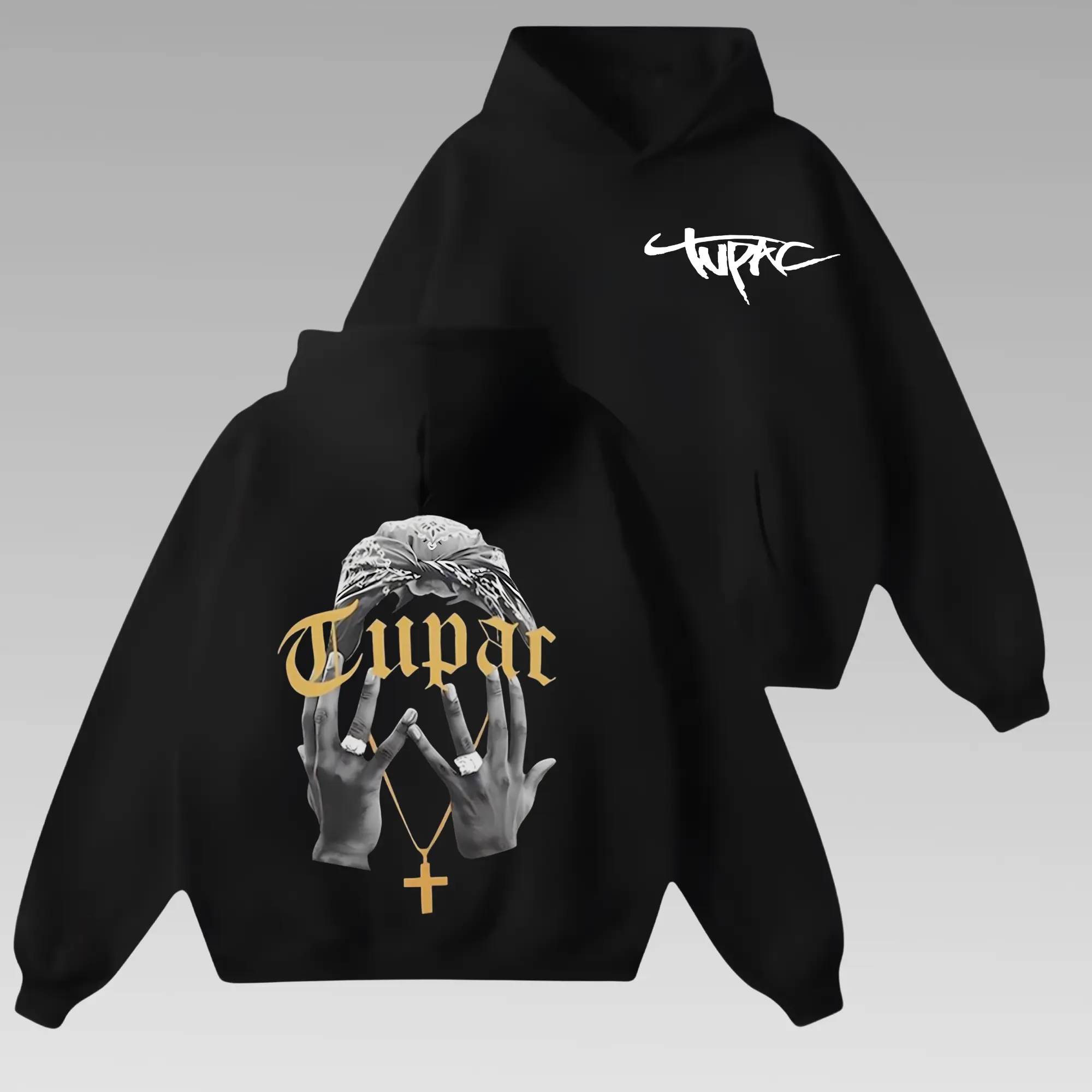 Vintage 2Pac Hoodie, Unisex Rap Hip Hop  Summer Wear Gift For Music Fans And Fashion Lovers, Cotton Casual Streetwear