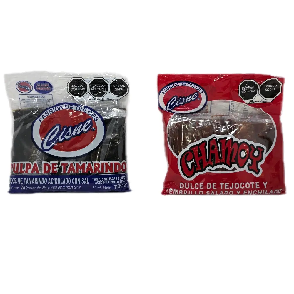 Cisne Pulpa de Tamarindo and Chamoy - Sweet Tamarind Acidulated With Salt 20 Pieces Bag