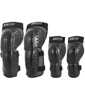 Kids Shin Guards and Knee Pads Set, 4-Piece Protective Gear for Skateboard, Motocross, MTB, ATV, Skiing, Skating