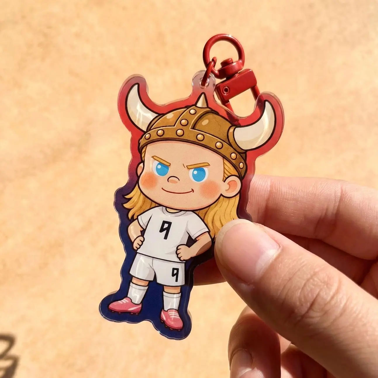 Viking Haaland Acrylic Keychain Charms, Soccer Fans Gift