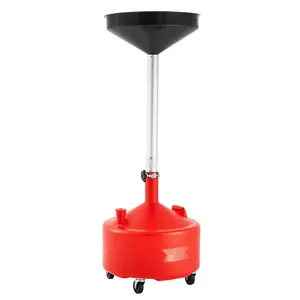 Waste Oil Drain Tank 8 Gallon Industrial Fluid Collection and Disposal Tank with Funnel, Portable Metal Waste Oil Receiver for Workshop Garage, Durable Construction, Sealed Lid, Easy Pour Spout, High Capacity