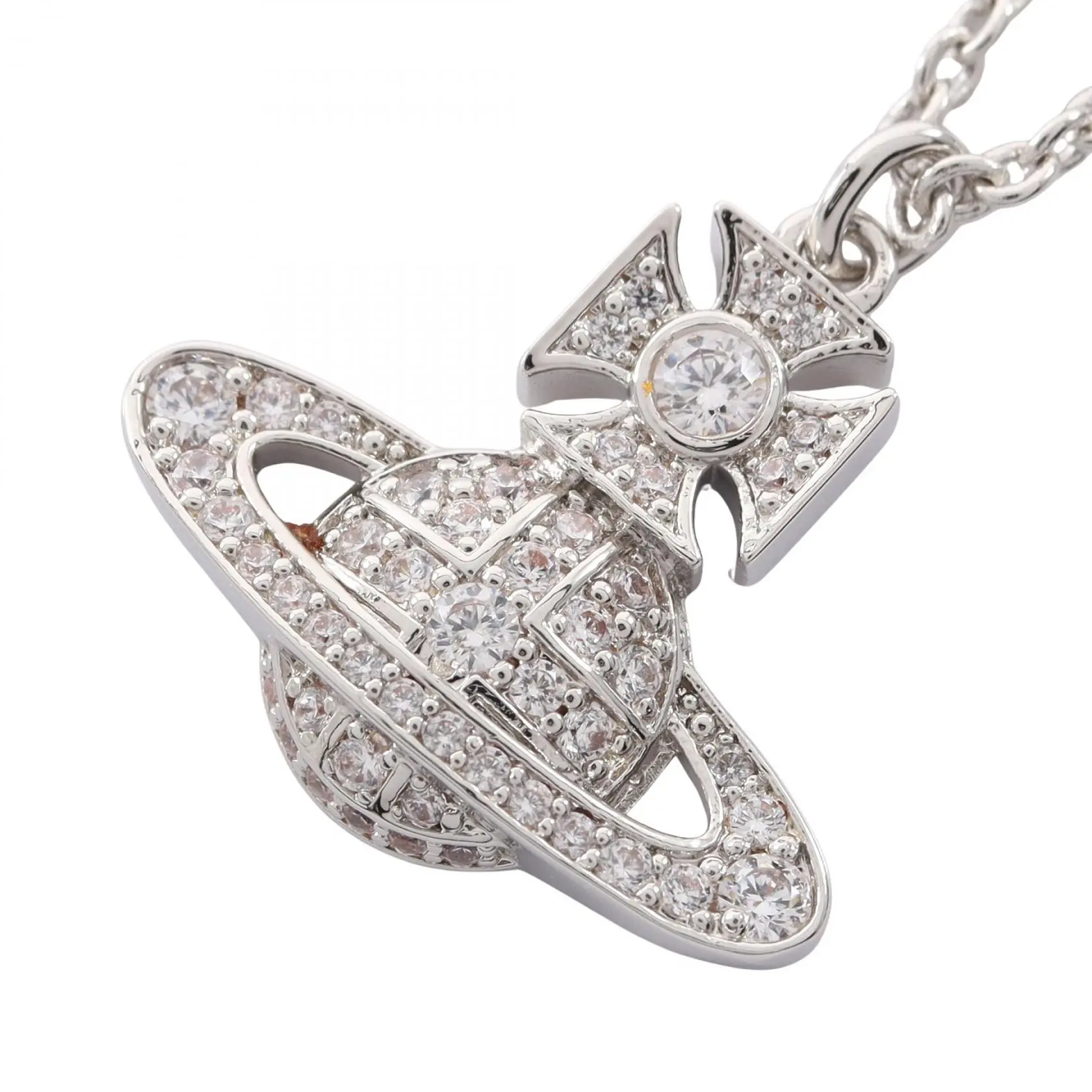Pre-owned vivienne westwood Stainless Small Leather Goods CARMELA BAS RELIEF PENDANT Steel Necklace