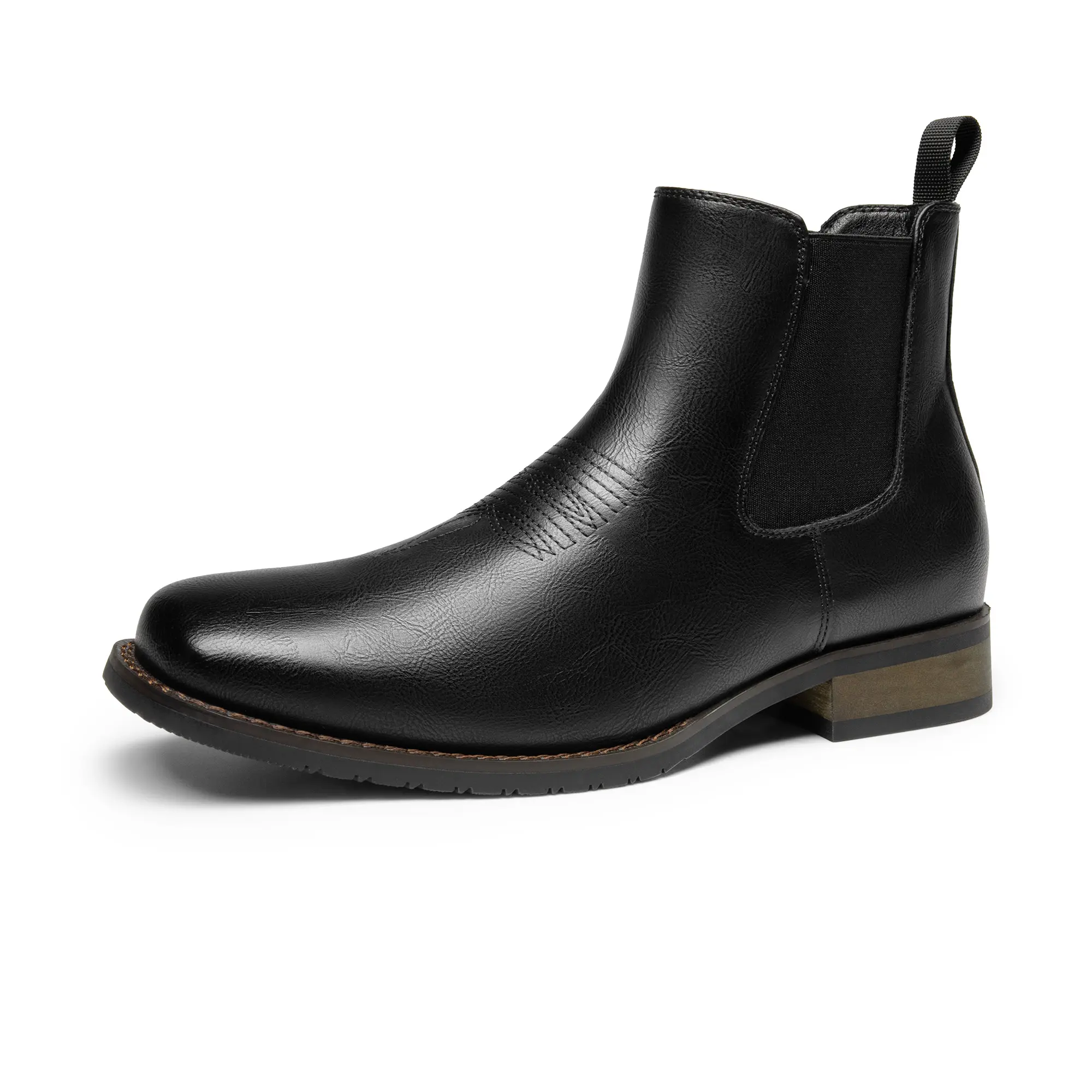 【BRUNO MARC Anniversary】 Cowboy Boots for Men, Men's Chelsea Boots Western Square Toe Ankle Boots Casual Dress Boots tiktokshopbacktoschool