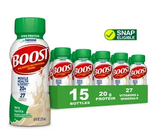 BOOST High Protein Nutritional Drink, Chocolate & Vanilla Bundle, 20g Protein, 30 - 8 fl oz Bottles