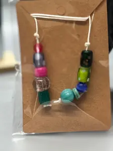 Large Handmade Beaded Bookmark – Unique Reader Gift # 2035