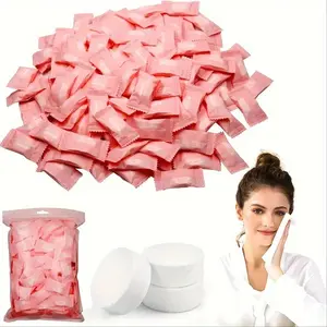 50pcs Compressed towels, disposable face wash towels, small square face cleansing towels for travel and business trips, disposable face wash towels, convenient, Disposable Facial Washcloth