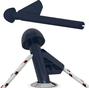 DLFender Rod Holder Version for Boating Fenders - Multifunctional Fender Adjuster Holder Also Doubles as Boarding and Exiting Handle - Innovative Fishing Boat Accessory - Blue