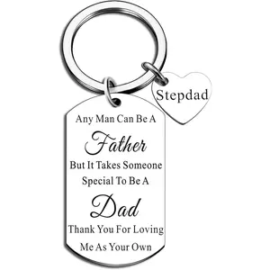 Step Dad Gifts Fathers Day Bonus Dad Stepdad Gifts Thank You Keychain Gift For Dad From Kids Stepfather Bonus Dad Gifts From Daughter Son Birthday Father's Day Thanksgiving Gifts For Men