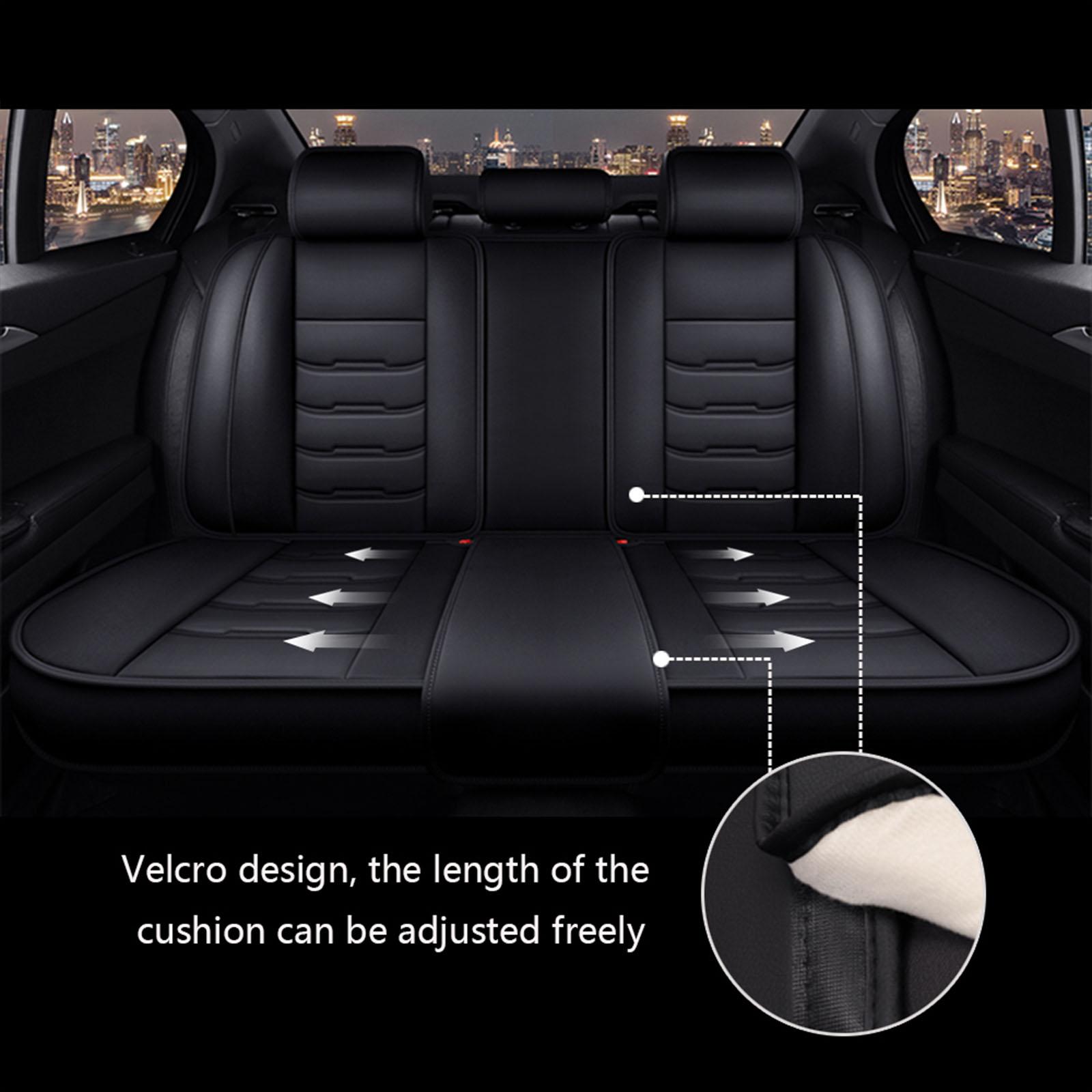 Car Seat Covers Full Set, Auto Seat Protectors, Fit 5 Seater Waterproof Faux Leather Vehicle Seat Cushions for Cars, SUVs, Sedan Premium with Storage Bag