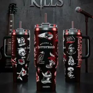 Ice Nine Kills Horrorwood Tour 20oz 40oz Tumbler, Horror Metal Band Lover Gift, Hot Cold Travel Mug, Gift For INK Fans