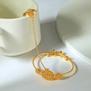 Golden Color Small Size Bangle Ring