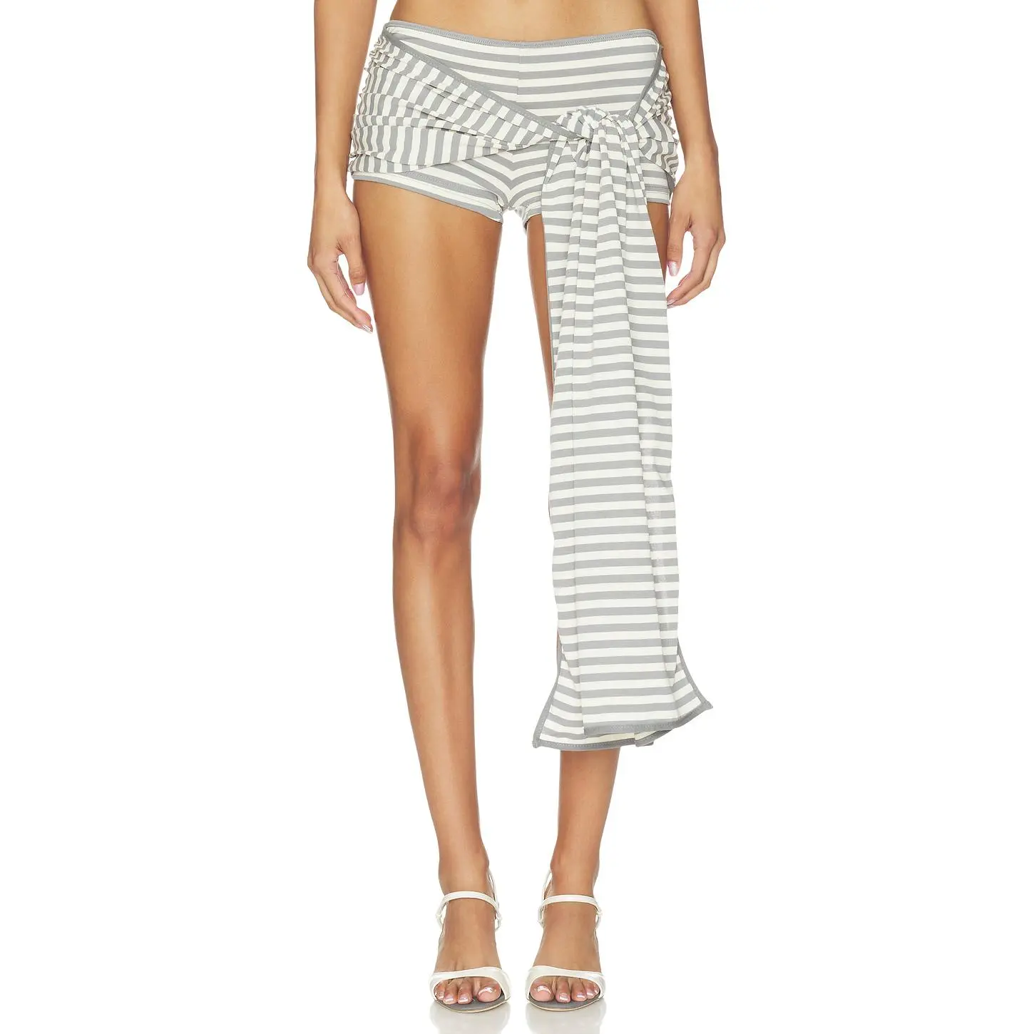 LIONESS Bloom Skort in Ash Stripe