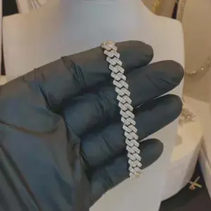 7” 8mm Vermeil Moissanite Cuban link bracelet