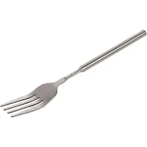 Extendable Fork 8.7 to 25.4 Inch Expandable Stainless Steel BBQ Fork with Handle for Dinner Fruit Dessert Cutlery