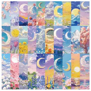 30 New 3D Oil Painting Bookmarks, Unique Series, Simple and Creative Paper Bookmarks, Cards, Book Decoration Cards, Reading Annotation Cards