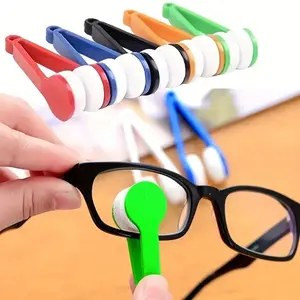 5 Pcs Mini Sun Glasses Eyeglass Microfiber Spectacles Cleaner Soft Brush Cleaning Tool Mini Microfiber Glasses Eyeglasses Cleaner Cleaning Clip